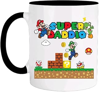 Super Daddio Mug, Fathers Day Gift, Personalised Mug For Dad, Step Dad, Gift From Children, Super Grandad, Super Step Dad