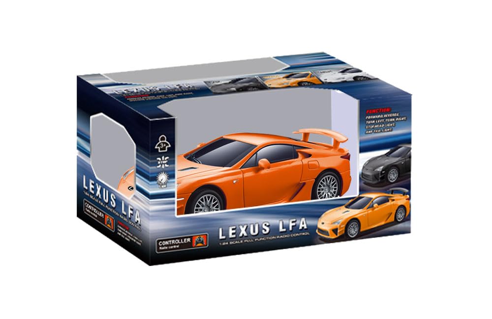 1/24RC ゲーム、おもちゃ 童友社 1/24 レクサス LFA 赤橙 電動