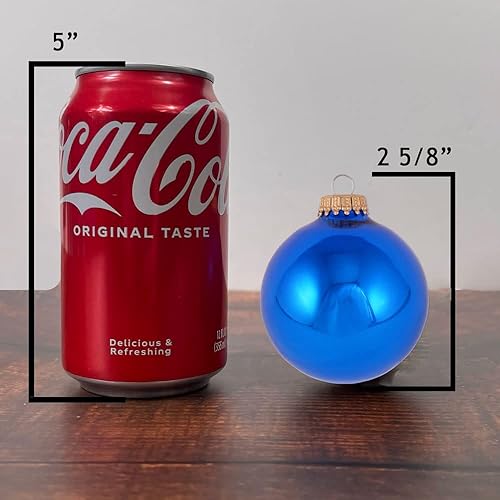 Miniatura 4 de Adornos de cristal para árbol de Navidad, 2.63 pulgadas 8 piezas, bolas de diseño de Christmas By Krebs sin costuras para colgar y decorar