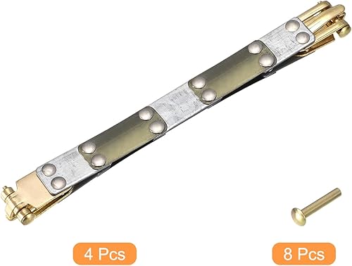 Miniatura 3 de uxcell Marcos flexibles internos de metal, 6 piezas de 5.91 x 0.55 pulgadas, marco de bloqueo hexagonal de cierre de beso, accesorios de repuesto