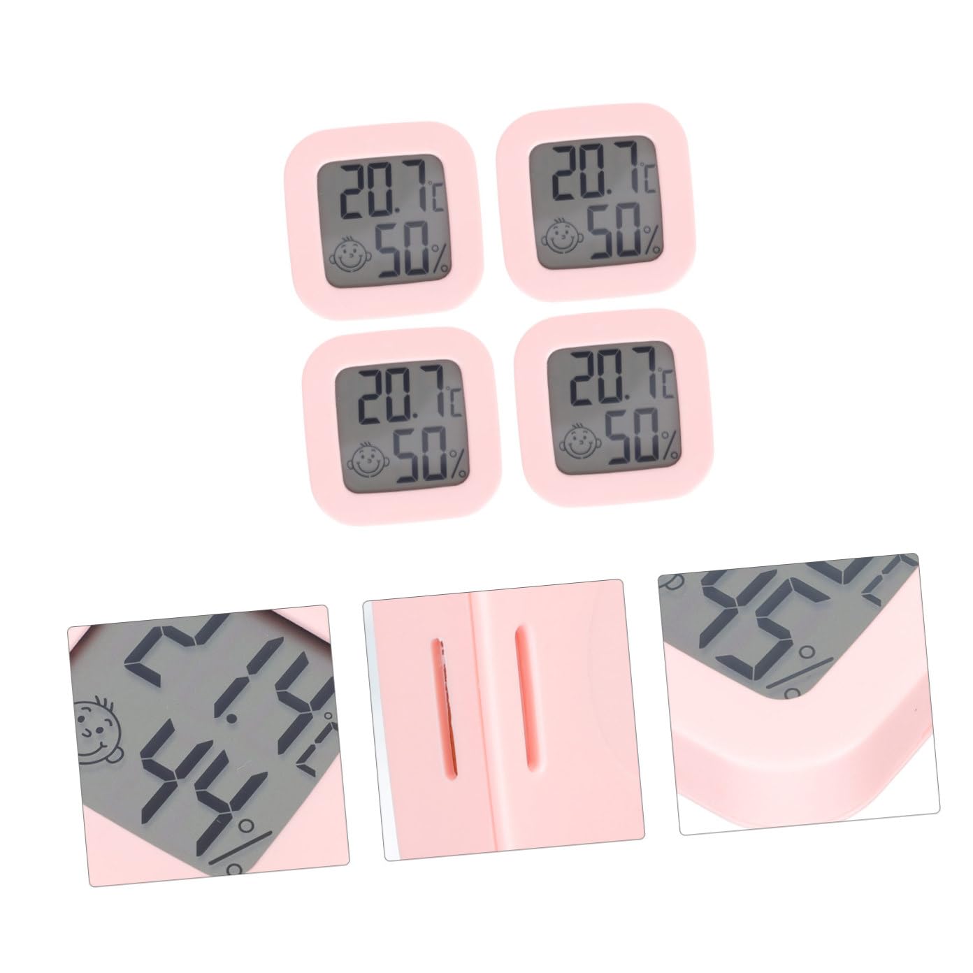 ibasenice 2 ensembles Thermomètre Et Hygromètre Pour Chambre D'Enfant Affichage Numérique Électronique Température Et Humidité Petit Format 4 pièces * 2 Couleur Aléatoire