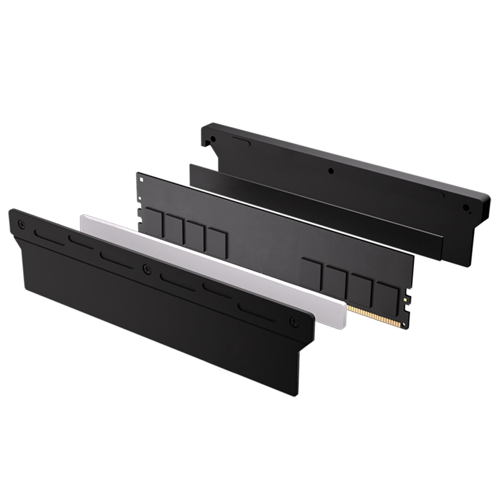 Maxtonser Memory Heat Sink 140x35x9mm Aluminum Cooling Heatsink for DDR5 DDR4 DDR3 Computer Water Cooling Easy Installation
