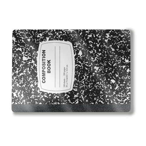 Glossy Glitter Laptop Skin Compatible with Surface Laptop 7 15" (2024) - Composition Book - Premium 3M Vinyl Protective Wrap Decal Cover - Easy to Apply | Crafted in The USA by MightySkins