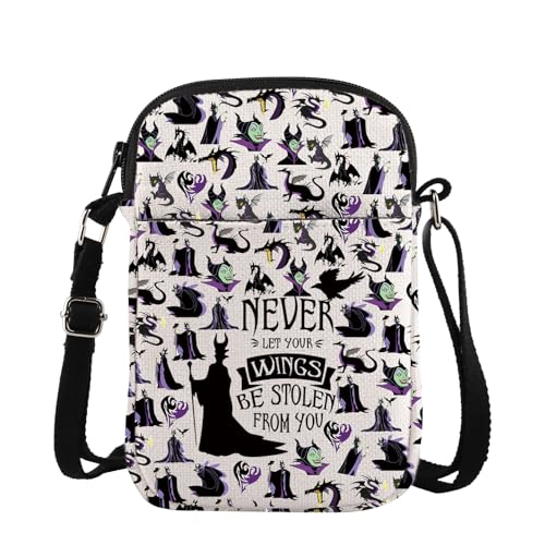TSOTMO Evil Queen Movie Merch Villains Gift Villains Characters Crossbody Bag for Movie Fans Evil Villains Fans Bad Witches (Wings cross)