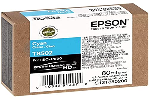 One-Day Sale: Up to 80% Off Epson T850200 T850 UltraChrome HD Cyan -Ink