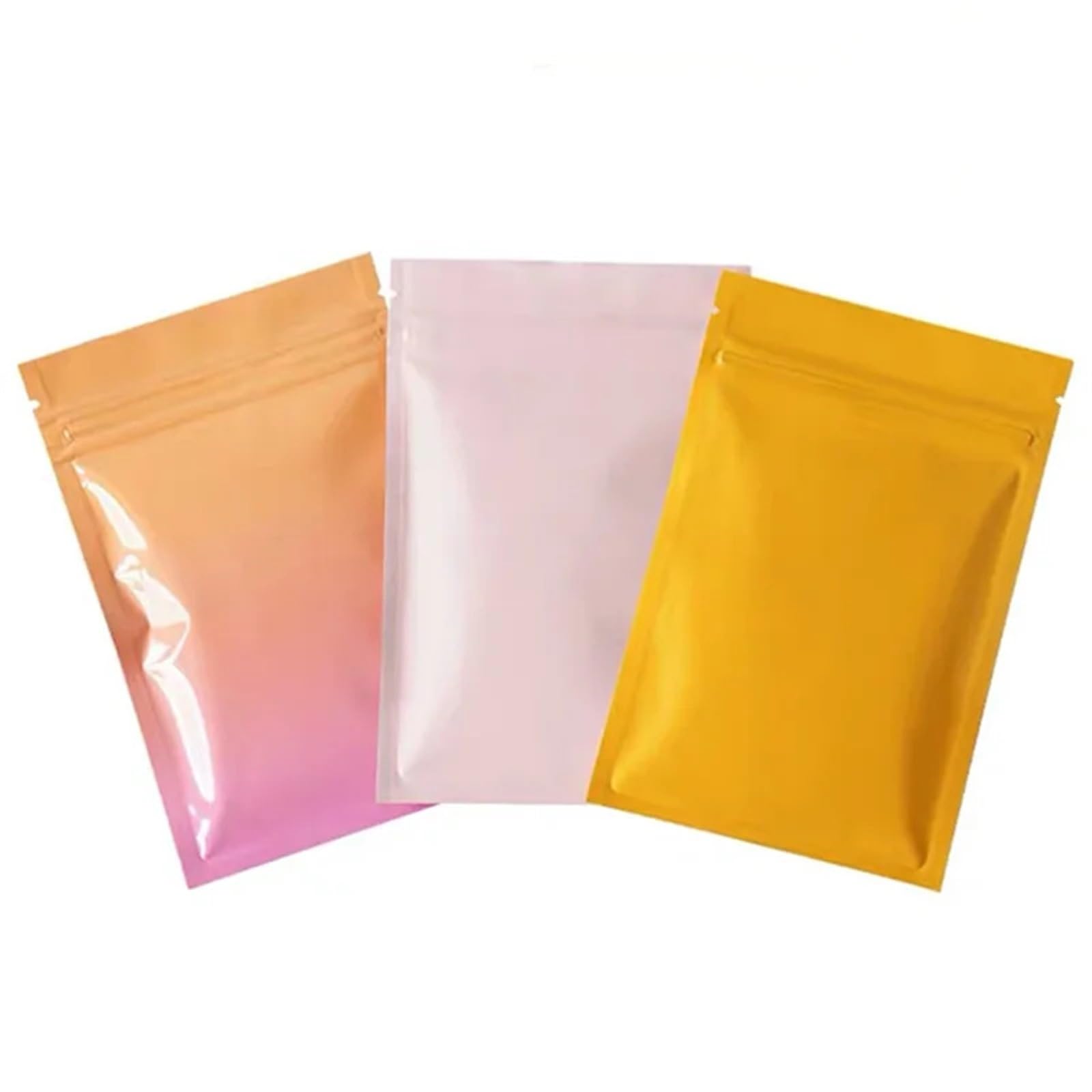bolsas con cierre hermético, Paquete de 20 bolsas planas aluminio multicolor for empaquetar joyería, dulces y té(Black)