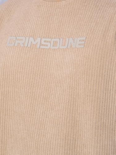 Image of Crimsoune Club Men's Beige Typographic Print Knitted Sweatshirt