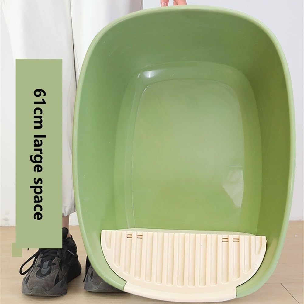 Kuweta Zamknięta kuweta dla dużych kotów, wysokie boki XL z łopatką(White,M)