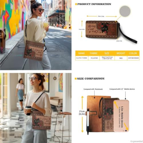 Image of Bucket Crossbody Bag Set for Women Lady, Leather Purse and Wallet Set Large Bucket Bag with Wallet