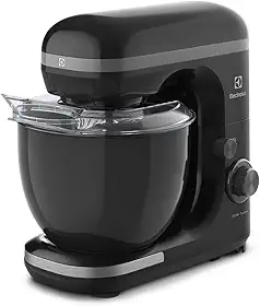 Batedeira planetária Electrolux potente capacidade 5L 750W 12 velocidades função pulsar massa pesada pes antiderrapante EKM30 preto 220v