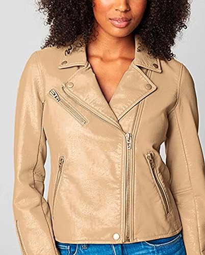 [BLANKNYC] Womens Luxury Clothing Semi Fitted Vegan Leather Motorcycle Jacket - Image 2