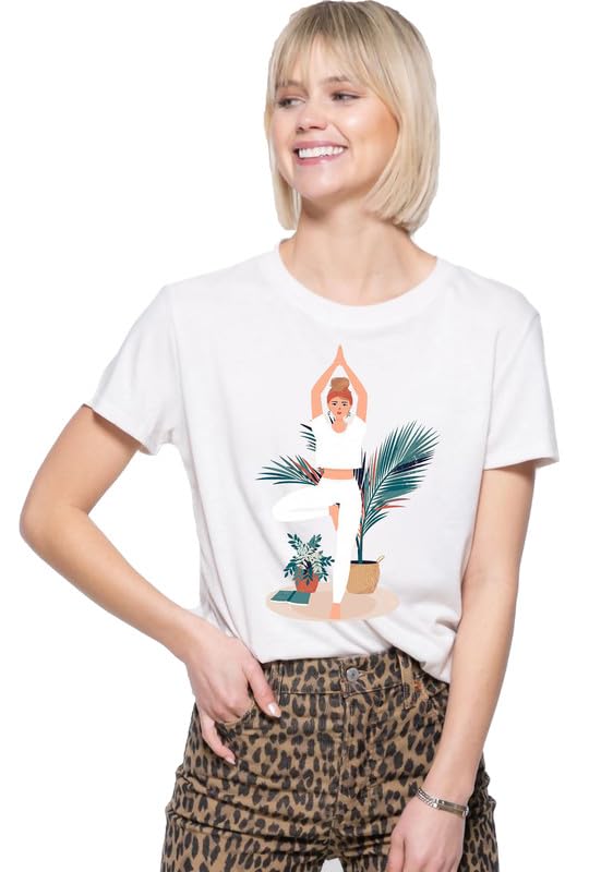 Image of VLAM Regular Fit Women Exercise Gym Wear Print Oversized Women Tshirt