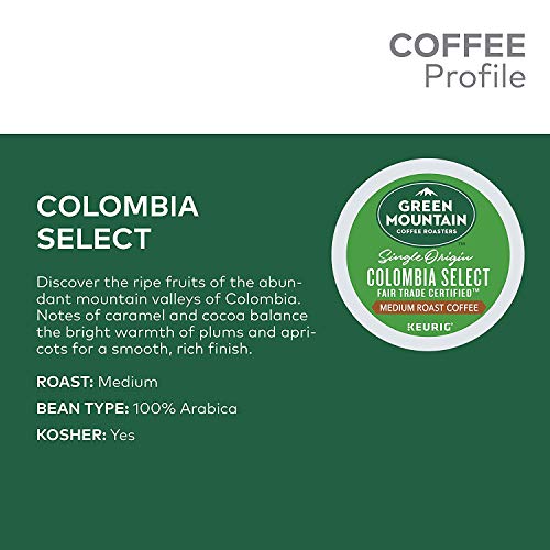 Image of Green Mountain Coffee Roasters Colombia Select, Single-Serve Keurig K-Cup Pods, Medium Roast Coffee, 24 Count (Pack of 2)