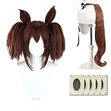「猫の城」ウマ娘 イナリワン コスプレウィッグ 耐熱加工 耳＆しっぽ付き 原作再現 ハイクオリティ パーティー イベント対応