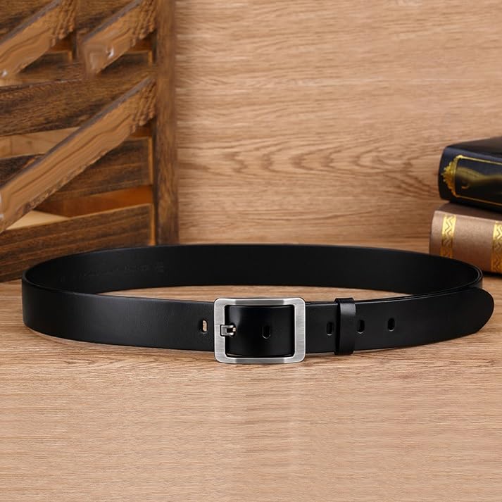 Men's Leather Buckle Belt Cowhide Belt Men's Business And Leisure Belt2