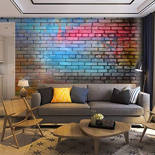 Skiwamural 144" Wx100 H Self Adhesive Wallpaper Roll Paper Graffiti Wall Colorfuls And Pictures Peel And Stick Wallpaper Decorative Wall Mural Posters Home Covering Interior Film #TOP3
