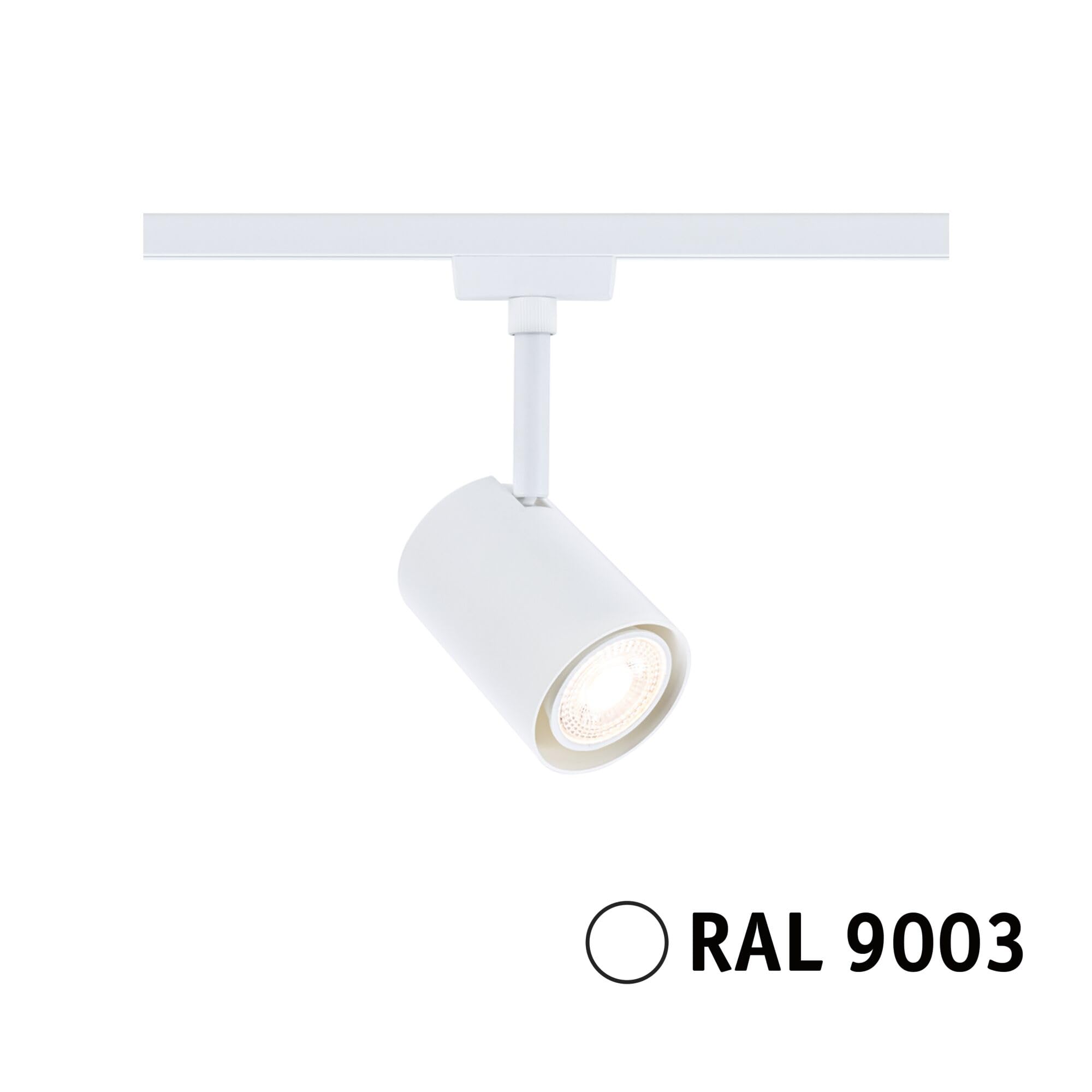 Paulmann 95632 URail Spot sur rail Luxe GU10 max. 10 W dimmables 230 V blanc signal Système de rail URail - Libre choix de l'ampoule