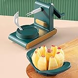 Outil d'épluchage : épluchez, évidez et tranchez toutes les variétés de pommes rapidement et facilement. Le balancement flexible de la lame convient à différentes tailles de pomme.