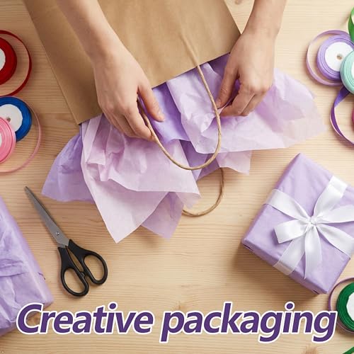 Image of Bobobag 100 Sheets Lavender Purple Tissue Paper 20 inchX14 inch Tissue Paper for Gift Bags, Gift Wrapping Tissue, Christmas Tissue Paper Anniversary Holiday Decoration Arts Craft