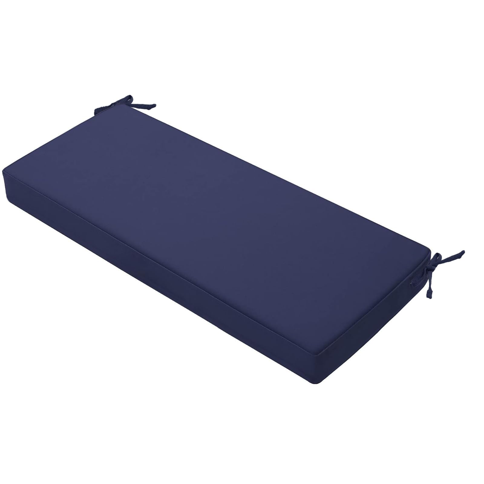 Photo 1 of ***KNIFE DAMAGE***Favoyard Outdoor Bench Cushion 42 x 18 Inch Waterproof Patio Furniture Cushions 3-Year Color Fastness Garden Sofa Settee Couch Swing Pads with Handle and Attach Ties, Blue