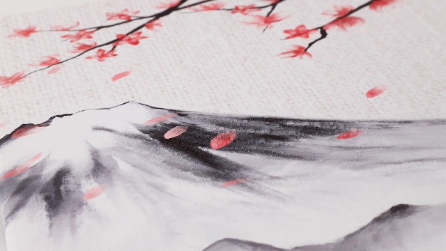 Amazon.com: LyerArtork 3 Pieces Japanese Cherry Blossom Mount Fuji