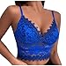 Produktbild Crop Top Damen Sexy Oberteil Spitze V-Ausschnitt Bralette Cropped Vest Bauchfrei Camilose Einfarbig Tunika Tshirt Sommer Ärmellos Trägershirts Skinny Bluse Tops Kuschelig Jumper Mädchen