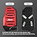3PCS Car Non-Slip Aluminum Alloy Pedal Pads, Manual Transmission Brake Pedal Covers, Sports Gas Fuel Petrol Clutch Foot Pedals, Anti-rubbing Car Clutch Pedal Kits Suitable for Car SUV ATV (Red)