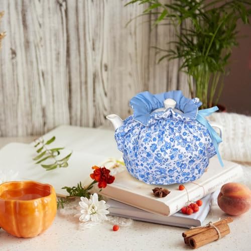 Image of JOONOR Tea Cosy - Cotton Printed Tea Cosy, Vintage Floral Dust Cover for Kitchen Tea Pot, Breakfast Warmer, Insulation and Keep Warm, Color#12