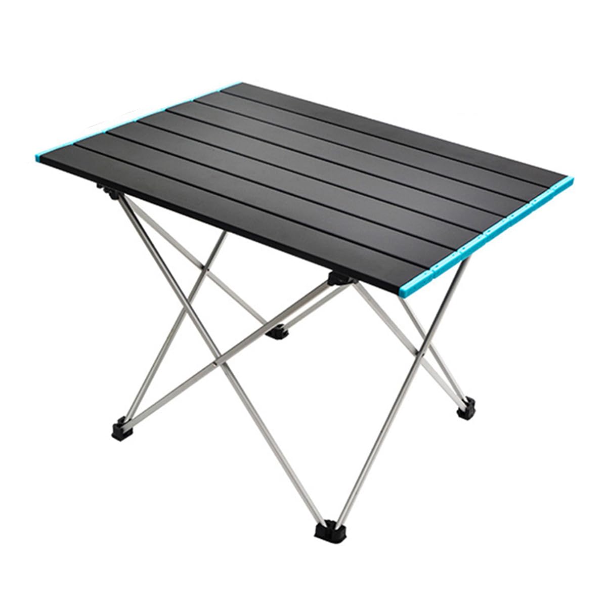 Tavolo da Campeggio Pieghevole Leggero con Piano D'appoggio in Alluminio, Tavolo da Picnic Arrotolabile Portatile per Campeggio, Escursionismo, Pesca, Barbecue