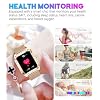 Smart Watch for Women, 1.59'' Full Touch Women's Smartwatch with Female Health Tracking, Fitness Tracker Heart Rate Monitor, Waterproof Sports Smartwatch for Android iOS (Gold Mesh RT-i98)