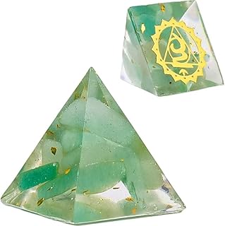 Emerald Crystal Pyramid, Healing Stones Energy Generator for Protection Meditation Home Decor