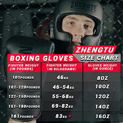 Boxing Gloves Kickboxing Muay Thai Punching Bag Mma Pro Grade Sparring Training Fight Gloves For Men & Women (Black, 8Oz) #TOP5