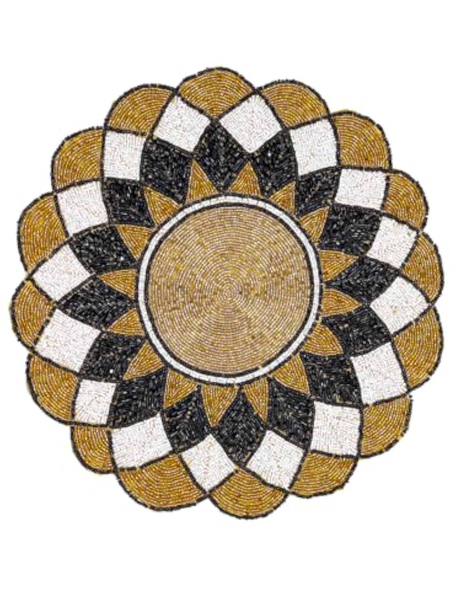Beaded Design Polyester Placemats, Pack of 2