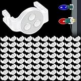 2025 Upgraded Magnetic Christmas Light Clips,100 Pack Extra Strong Magnetic Clips Hooks for C9 C7 Christmas Lights, Magnet Christmas Light Clips for Metal Roof Gutters Outside Patio Holiday Lighting