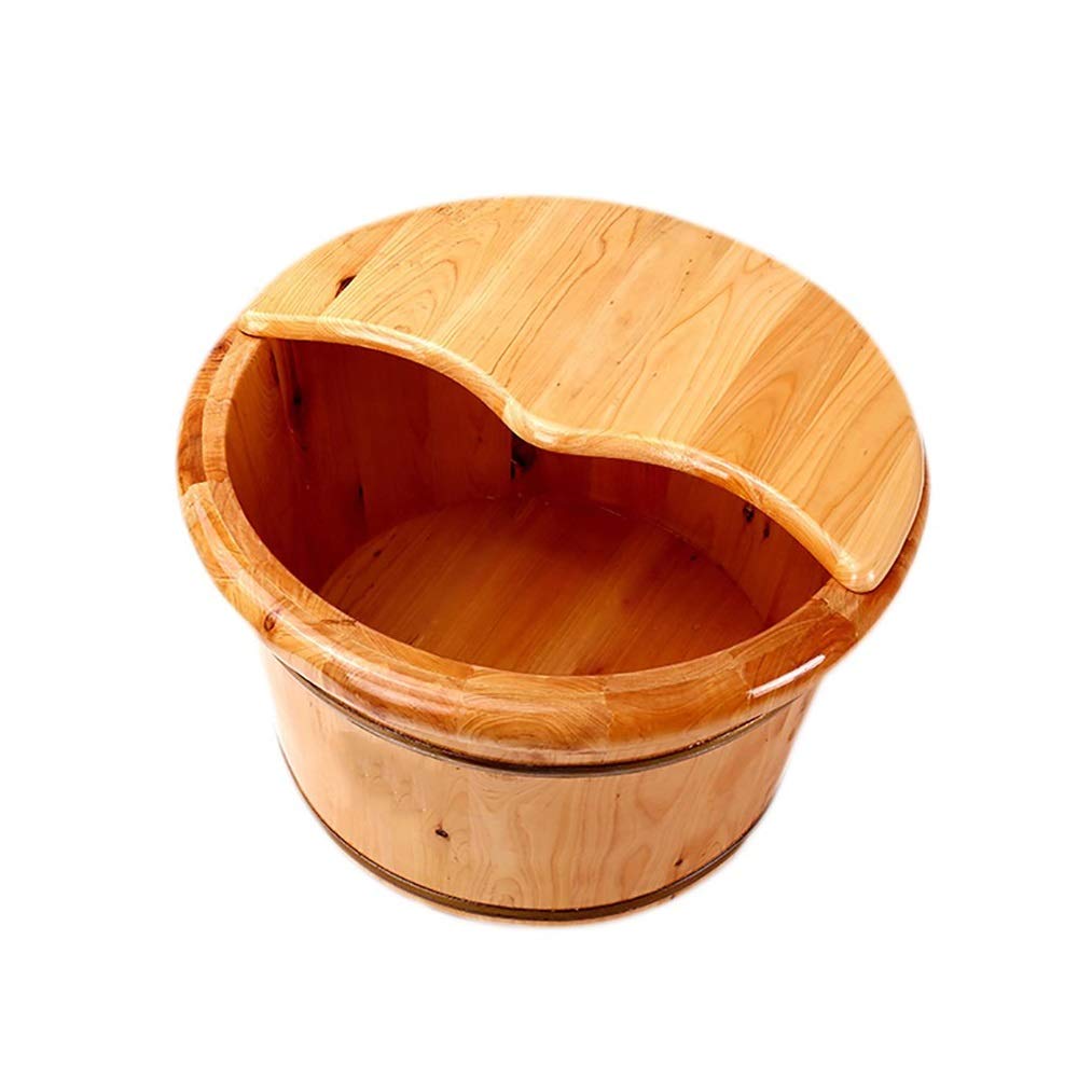 Barile per Piedi,Secchio da Bagno in Legno per Massaggio,Fatto a Mano,Pediluvi Superficie Liscia,Accessori per Il Bagno Anniversario Comfortable Anniversary