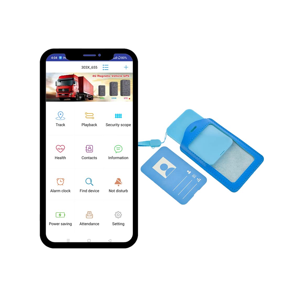 FeTaca ID Card GPS Tracker with Live Tracking, Route History, Panic Button, 2-Way Communication and Multiple Alerts Features Including Lifetime Free Android or iOS Tracking App & 1 Year SIM Data