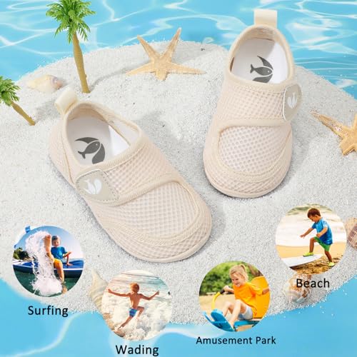 Image of FEETCITY Toddler Water Shoes Boys Girls Swim Shoes Quick Dry Kids Aqua Socks Barefoot for Beach Swimming Pool
