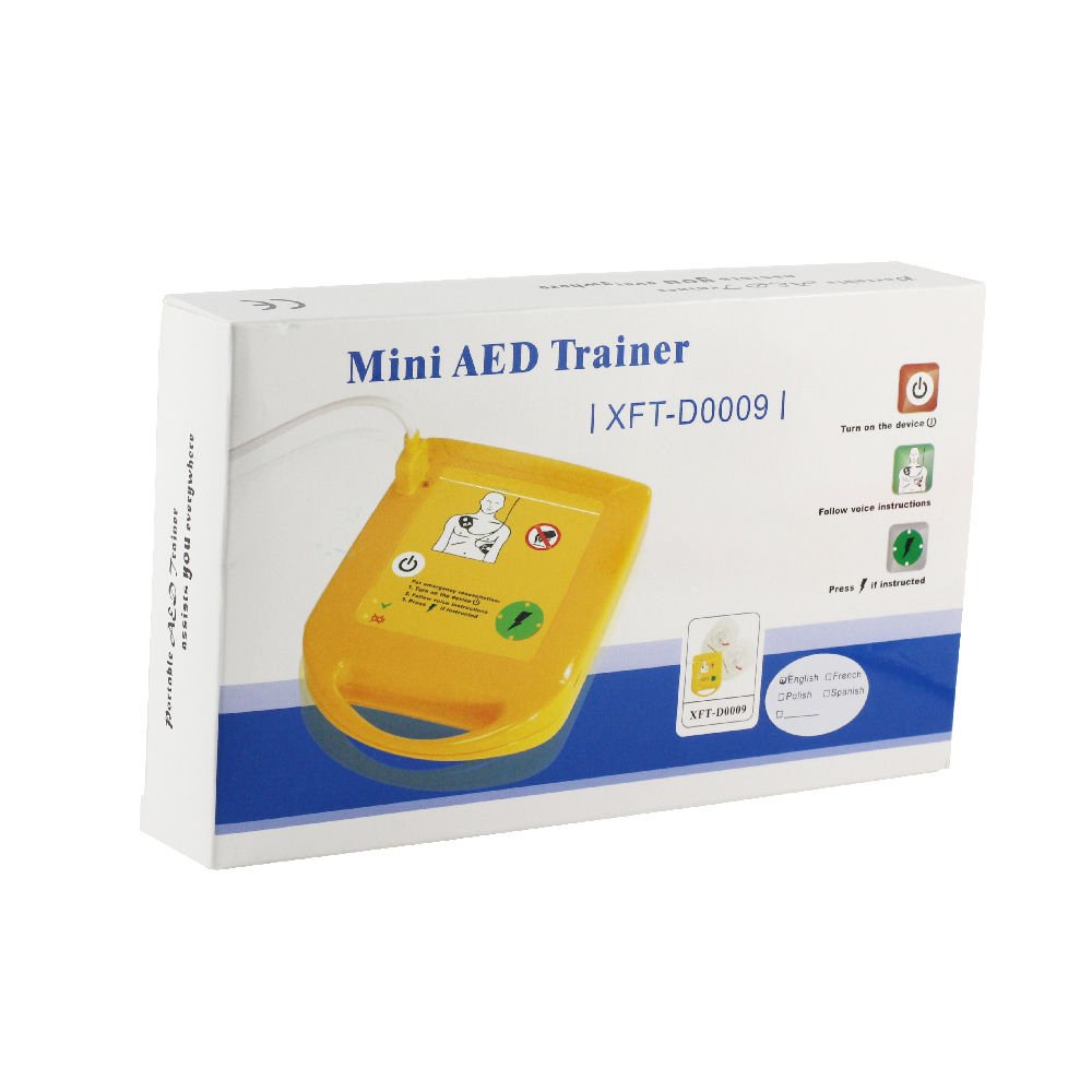 Français French Language Prompts XFT-D0009 Mini AED trainer mini appareils d'enseignement de premiers secours avec électrodes pour adultes et enfants Outil d'étude
