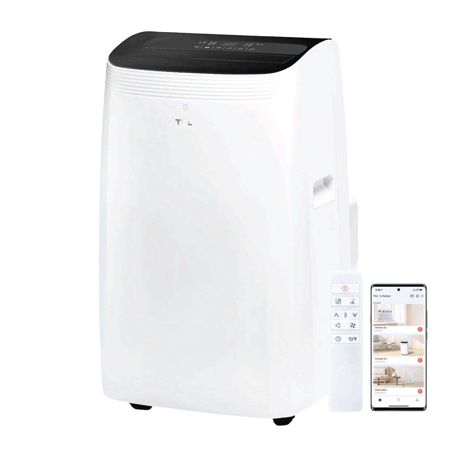 TCL 10 000 BTU Q-Series Dual Hose Portable Inverter Air Conditioner Heater AC Unit with Heat 450 Sq