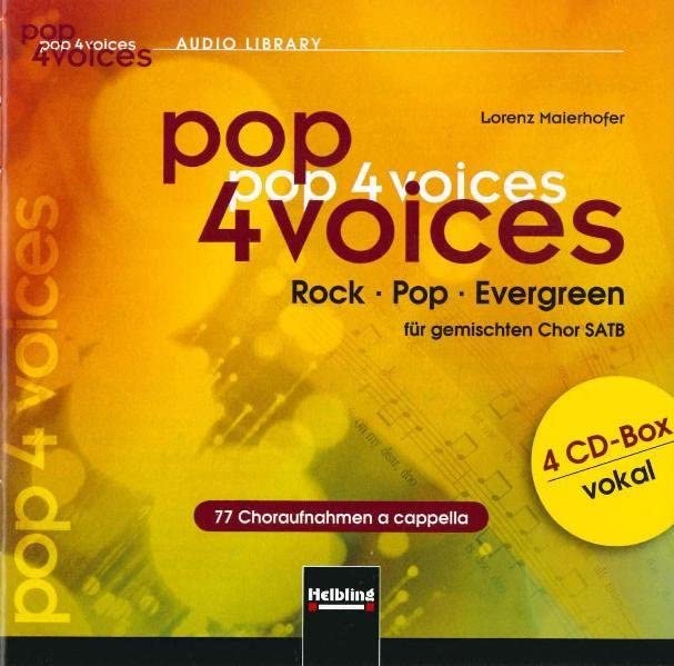 pop 4 voices: Rock - Pop - Evergreen. 4er CD-Box vokal