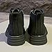 Girls Lace-Up Work Boots, Kids Outdoor Hiking Boots Fashion Urban Style Black