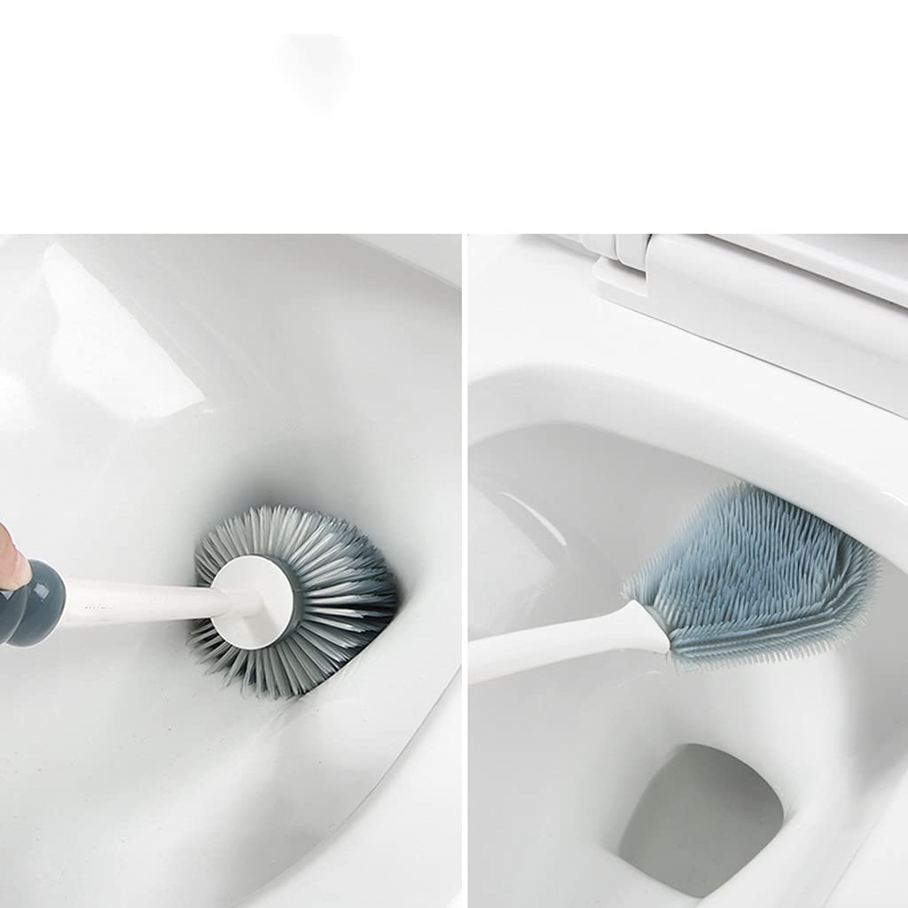 Moderno set di scopino per WC in silicone, supporto creativo in plastica, ecologico, accessori per la casa, design salvaspazio per una facile conservazione