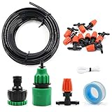 【Actualización del kit de riego por goteo ajustable】La versión actualizada del diseño no requiere montaje, es más ligero y puede ajustar bien el flujo. Puedes ajustar el flujo de agua según sea necesario durante 1 – 15 días o más.