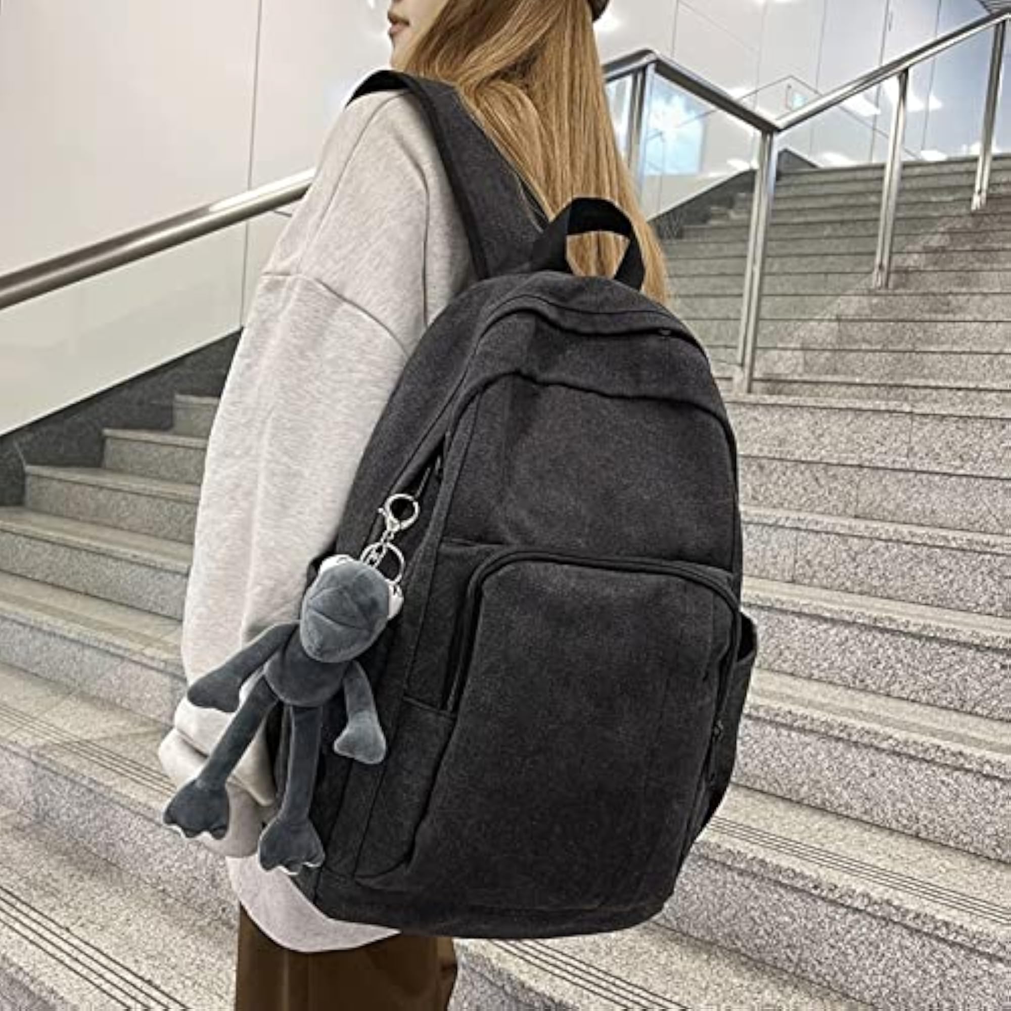 Large Capacity Canvas Women's Backpack, Lightweight