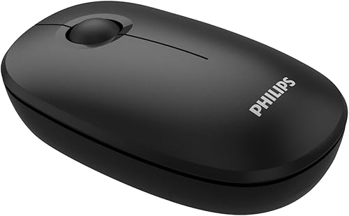 Miniatura 7 de PHILIPS Ratón inalámbrico, mouse silencioso de 2.4 GHz con receptor USB, mouse óptico ergonómico para computadora, 1600 DPI, mouse de computadora