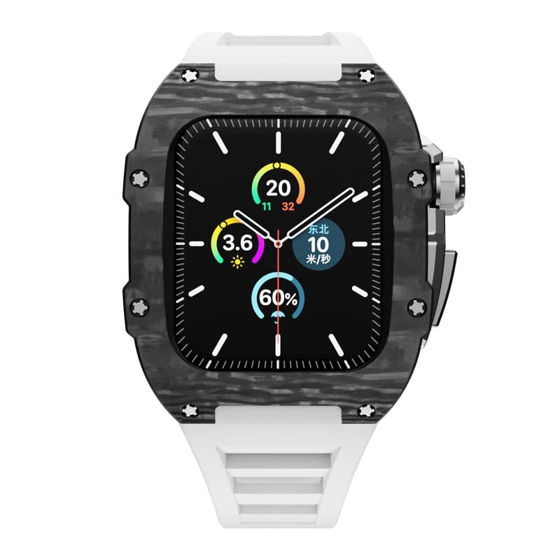 Kit de modification fibre de carbone protège boîtier Apple Watch 8 7 - 2