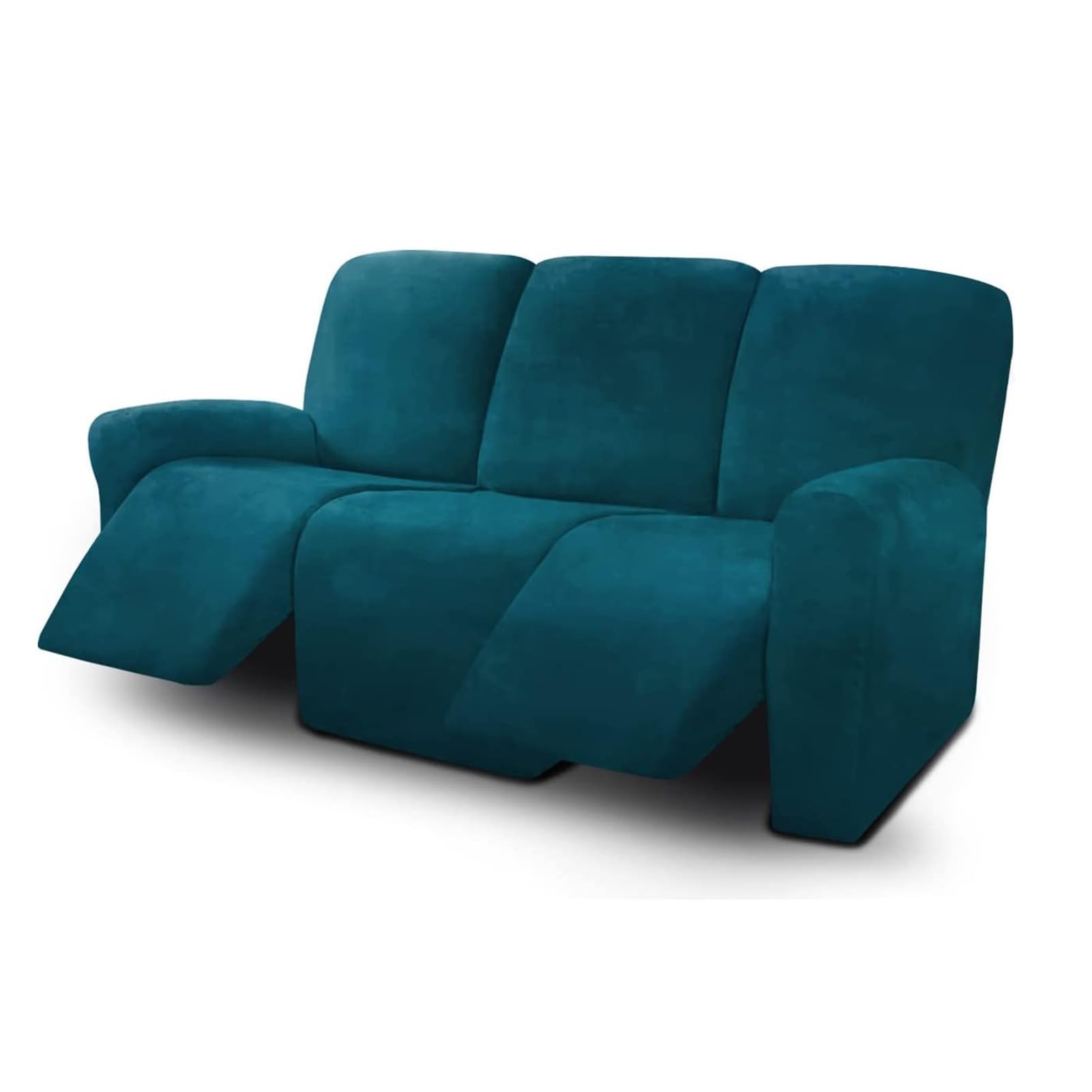 WJHDWYD 3 Seater Sofa Cover Reclining Sofa Cover 8 Pieces Stretch Sectional Sofa Slipcover for Reclining Furniture Protection 3 Sofa Slipcovers Plush Sofa Cover(Blu Scuro)