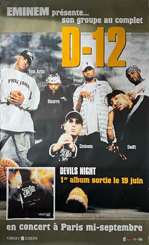 Poster Eminem 79x118 cm idée cadeau idéale pour fan de hip hop américain