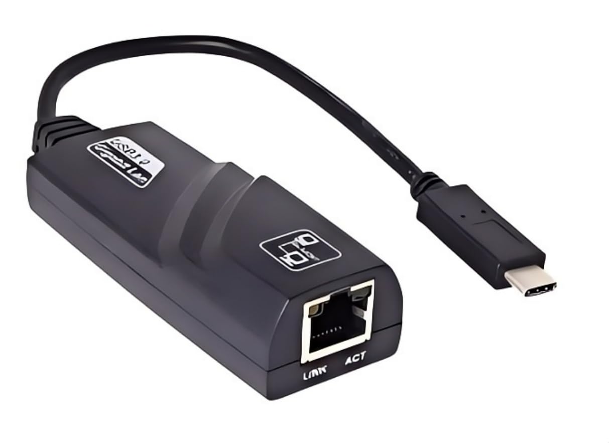 Fast Ethernet Network Adapter, Type-C to RJ45 Lan Wired Adapter for Ultrabook, Chromebook, Laptop, Desktop Plug and Play Type-C 2.0 to100 Mbps, Compatible with MacBook Steam Deck, Switch, Window