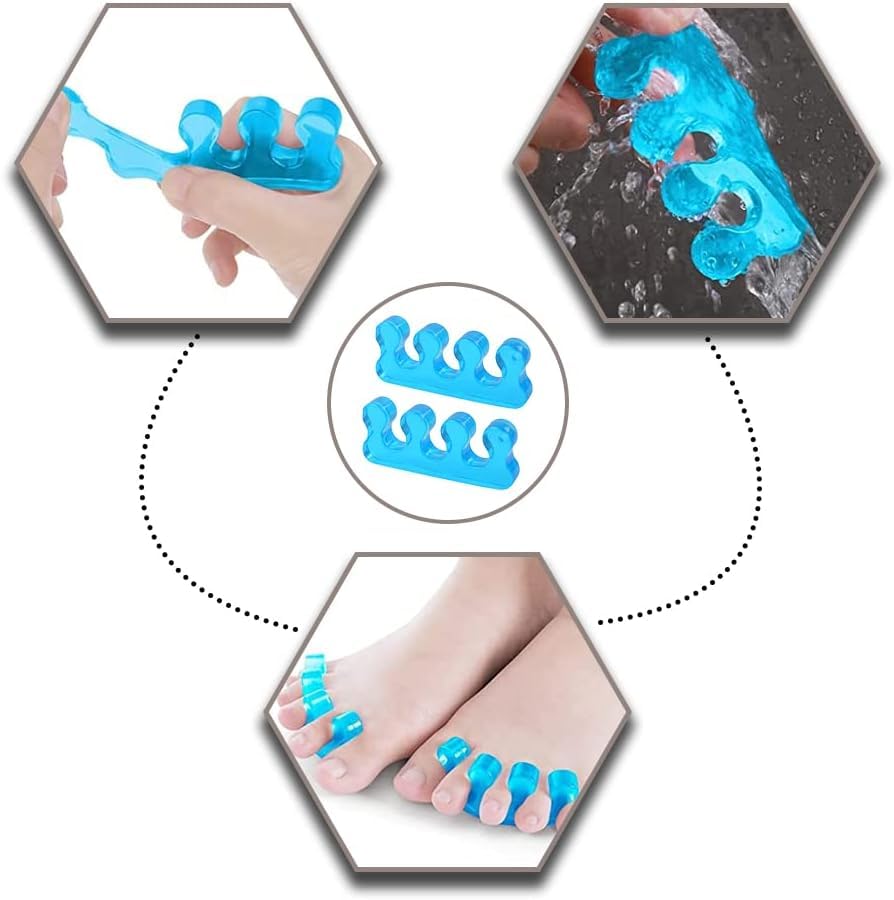 Toe Separators and Toe Separator Toe Stretcher Divider Spacer Gel Nail Polish Toe Spacers Hammer Toes for Women and Men Relaxing Toes Alleviating Toe Pain After Sports Activities. - Image 3